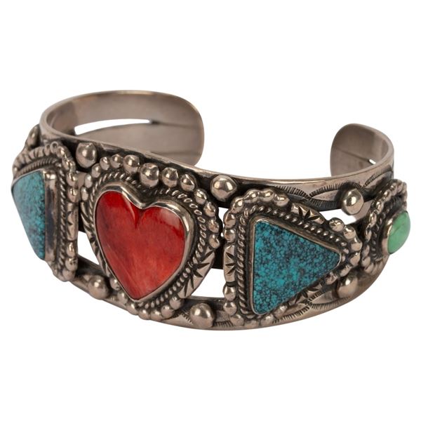 Leo Feeney Sterling Multi Stone Cuff Bracelet