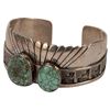 Image 1 : Signed Yazzie Navajo Sterling Turquoise Cuff