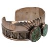 Image 3 : Signed Yazzie Navajo Sterling Turquoise Cuff