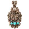 Image 3 : Signed Southwestern Sterling Turquoise Pendant Lot