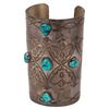 Image 1 : Signed VJP Native American Sterling Turquoise Cuff