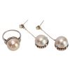 Image 1 : Art Deco Platinum Diamond Pearl Demi - Parure