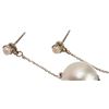 Image 3 : Art Deco Platinum Diamond Pearl Demi - Parure