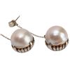 Image 4 : Art Deco Platinum Diamond Pearl Demi - Parure
