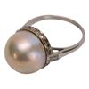 Image 6 : Art Deco Platinum Diamond Pearl Demi - Parure