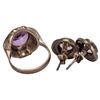 Image 2 : Sterling Amethyst Marcasite Jewelry Lot