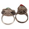 Image 2 : Southwestern Sterling Turquoise & Coral Ring Lot