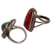 Image 3 : Southwestern Sterling Turquoise & Coral Ring Lot