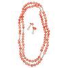 Image 1 : 14K Salmon Coral Freshwater Pearl Jewelry