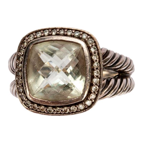 David Yurman Albion White Topaz Sterling Ring
