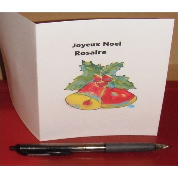 LangdonArt hand painted cards unique Christmas card order for 2026- carte de Joyeux Noël 2026