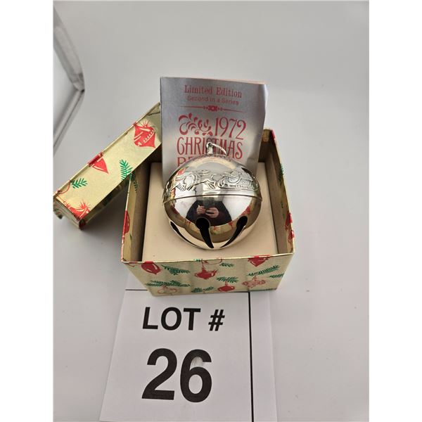 1972 CHRISTMAS BELL ORNAMENT – LIMITED EDITION (SECOND IN SERIES)
