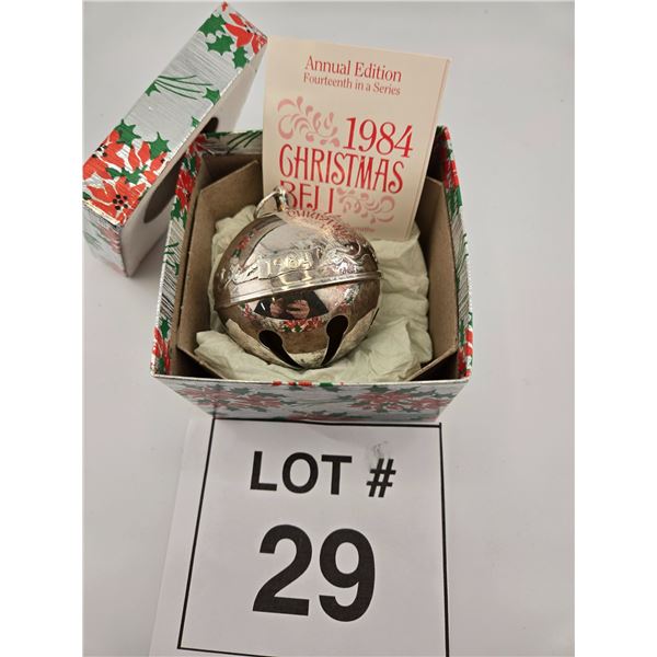 1984 CHRISTMAS BELL ORNAMENT – ANNUAL EDITION, FOURTEENTH IN SERIES