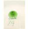 Image 2 : GREEN ENAMEL FLORAL GLASS BELL