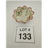 Image 1 : VINTAGE FLORAL PORCELAIN FOOTED DISH WITH GILT TRIM