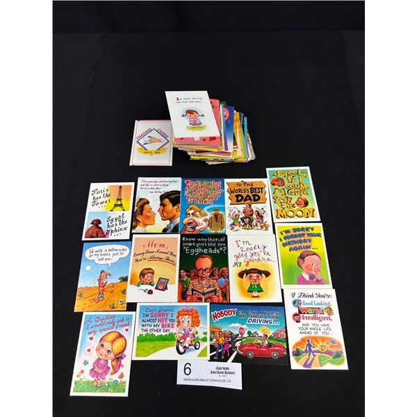 Lot of Vintage Greusome Greeting Cards