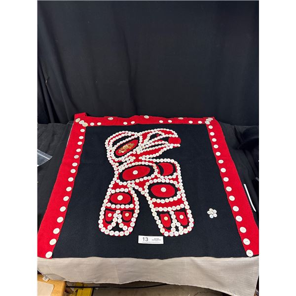 Very Well Done 28" x 30" West Coast Native Mini Button Blanket