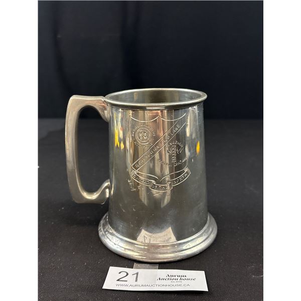 Vintage Royal Canadian Air Force Knob Lake, Marconi Company, Polished Pewter Sheffield England, Appr