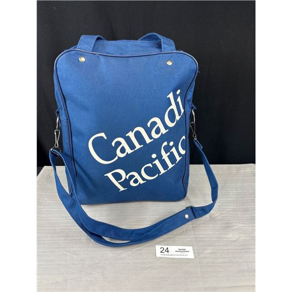Vintage Canadian Pacific Airlines Bag, Approx 14" Tall