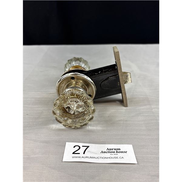 1920's Glass Doorknob Set
