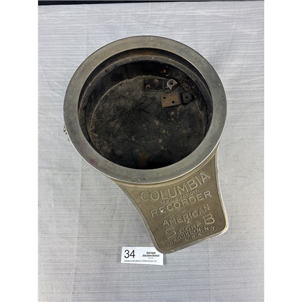 Early 1900's Columbia Phonograph Cabinet, Cast Iron, Very Heavy, Approx 4" x 9 1/2" x 13"