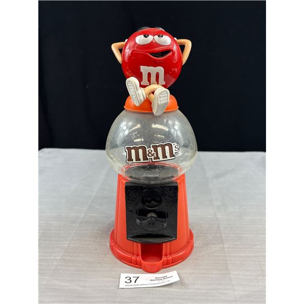 M&M Bubble Gum Machine, Approx 12" Tall
