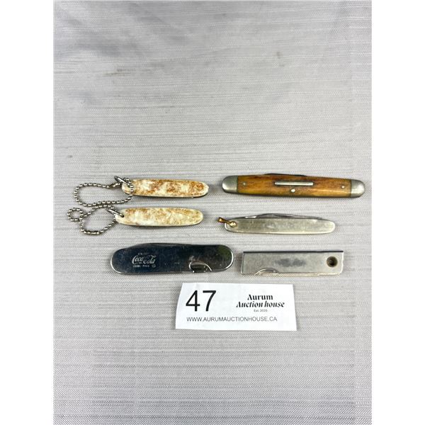 6 Vintage Pocket Knives 1 is Coca-Cola