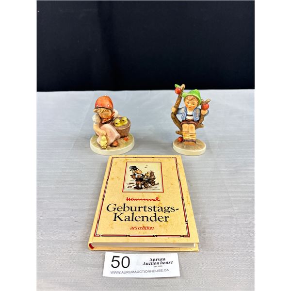 3 Pc Vintage Hummel's Collectibles w/ Book