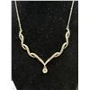 Image 2 : Lovely Silver Plated w/ Crystal Rhinestones Necklace