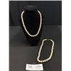 Image 1 : Pair of Beautiful Heavy Large Pearls Necklaces, Each Hand Knotted + 18" Length