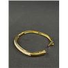 Image 2 : Gorgeous Gold w/ Rhinestones Hinged Bangle, Marked Swarovski © Swan