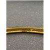 Image 3 : Gorgeous Gold w/ Rhinestones Hinged Bangle, Marked Swarovski © Swan