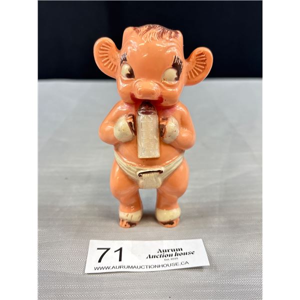 1950's Plastic Rattle By Irwin (Bottle Fills Up When Tipped) Works