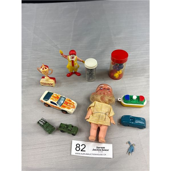 A Group of Small Plastic Toys Mostly 1960's Hong Kong