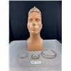 Image 1 : 4 Vintage Tiara or Crowns w/ Rhinestones