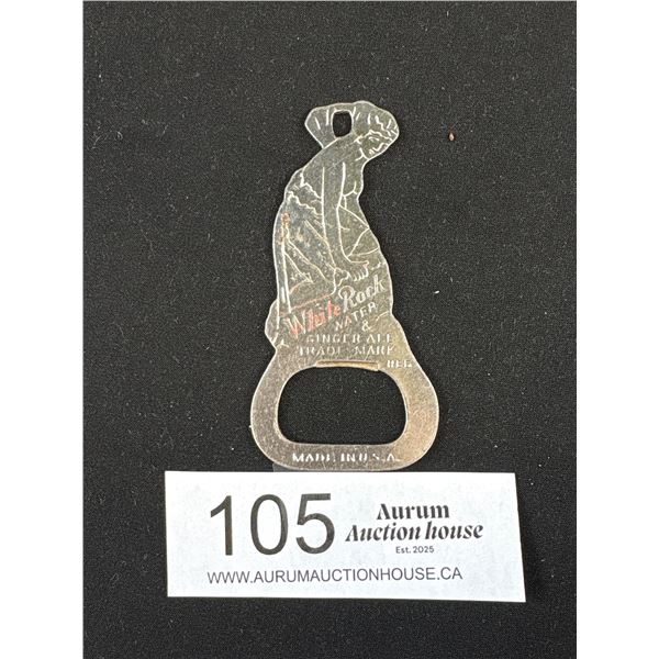 1940's White Rock Ginger Ale Bottle Opener, 3" Long
