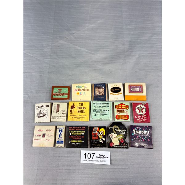 Collection 16 Vintage Las Vegas Casino's Matchbooks