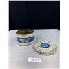 Image 1 : 1940's Tetley Tea Bags Round Tin Can, 3 1/2" Tall 6" Diameter