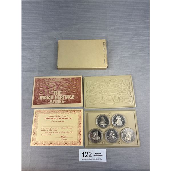 Hard to Find Complete 1977 The Indian Heritage First Series Coastal Coins with Certificate of Authen