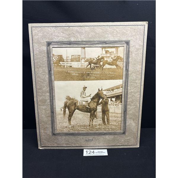 Rare 1932 Brighouse Park (Richmond, B.C) Horse Racetrack Jockey Pictures , Approx 12" x 14"