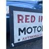 Image 2 : Custom Made 59"x29" Red Indian Motor Oil Sign NO SHIPPING