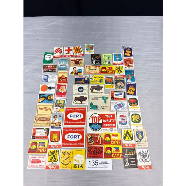 Approx 60 Unused Vintage Matchbox Labels