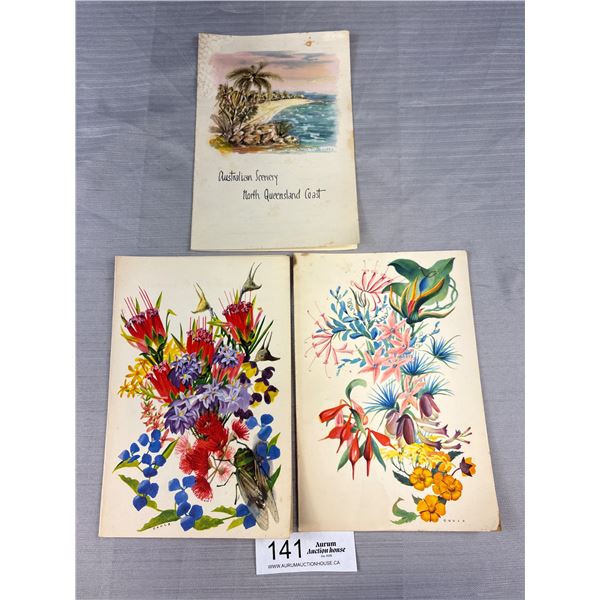 3 S.S. Arcadia 1959 Steamship Menu's "Pennisula + Oriental Line"