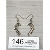 Image 1 : Pr Of 1.5" Long Sterling Double Dolphin Earrings
