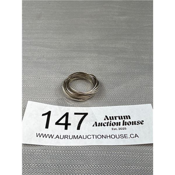 A 14 Bands in One Sterling Ring (Very Cool)