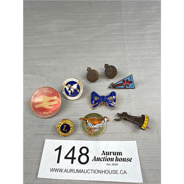 9 Vintage Enamel Pins