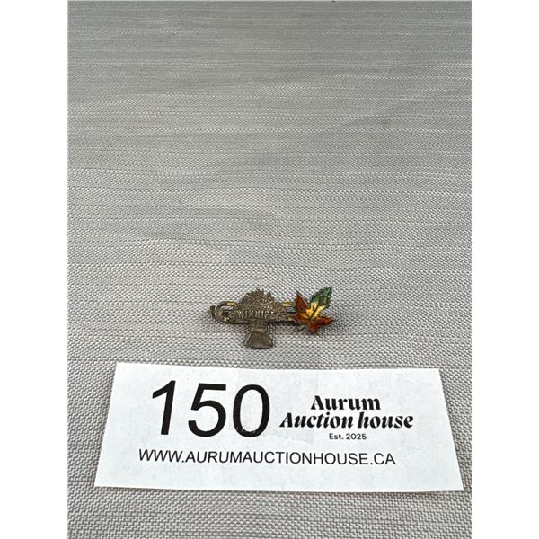 Sterling + Enamel "Winnipeg" Brooch 1930's