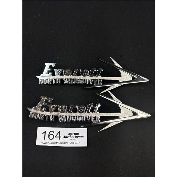 Pair of 1950's Car Decals For "Everatt" Motors North Vancouver