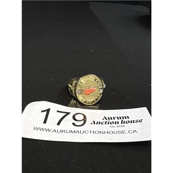 Gold Plated 1936 Stanley Cup Champion Detroit Red Wings, Size 11 Copy