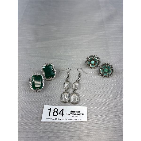 3 Pairs of Unusual Earrings